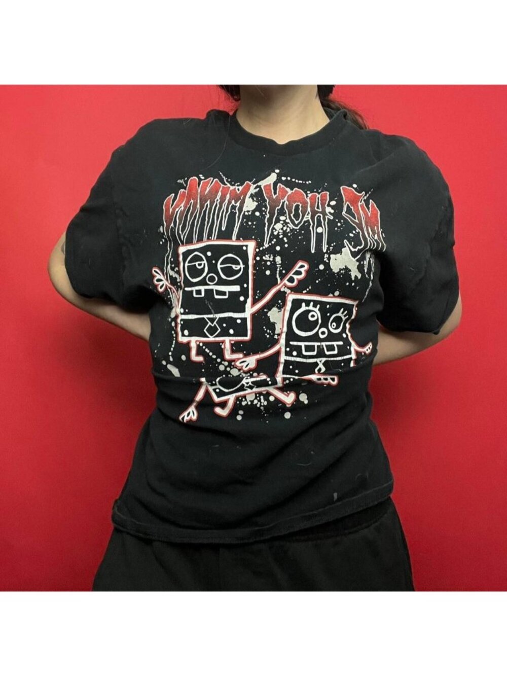 SpongeBob SquarePants / Black emo tee shirt 🖤❤️